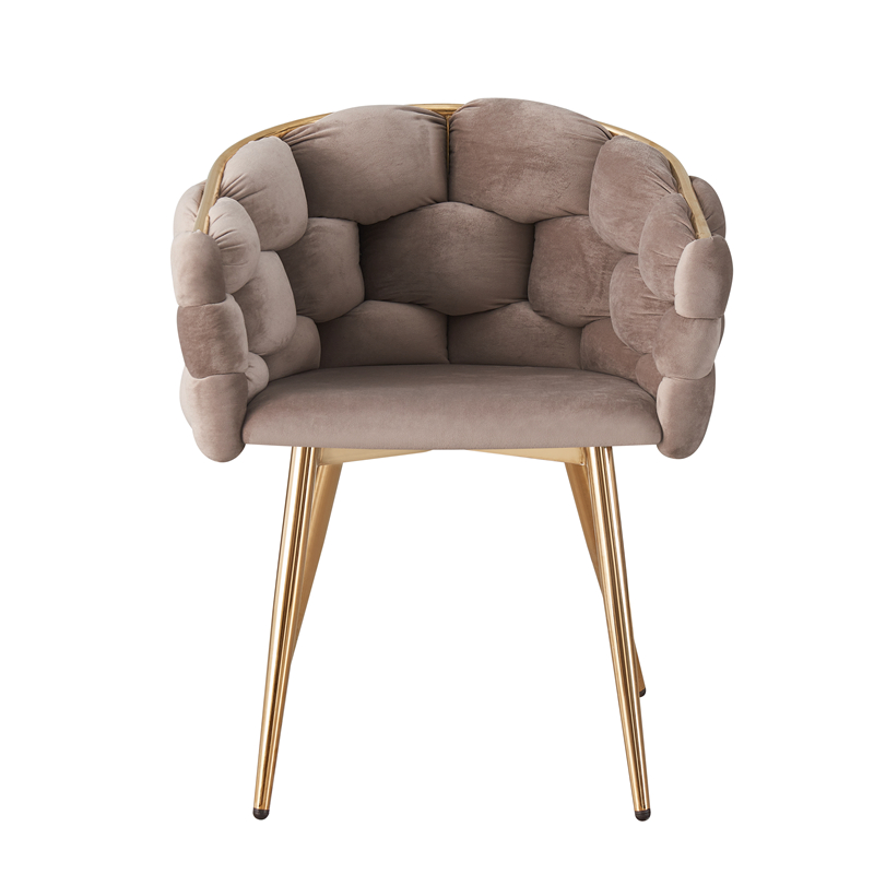Gold Plated Four Legged Woven Chair